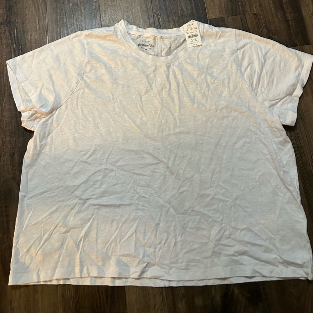 NWT JCrew Girlfriend 1 White/1 Blue T-Shirt 3XL Brand New 2 shirts 1 great price